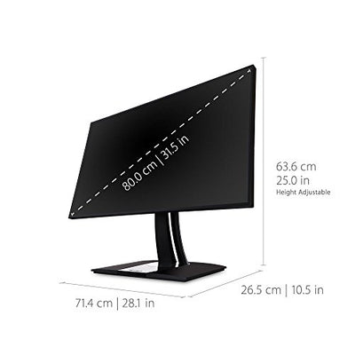 ViewSonic VP3268-4K PRO 32&quot; 4K Monitor with 100% sRGB Rec 709 HDR10 14-bit 3D LUT Color Calibration for Photography and Graphic Design