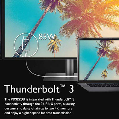BenQ PD3220U 32 inch 4K UHD IPS Monitor | HDR | AQCOLOR for Color Accuracy | Custom Modes | eye-care Tech | Thunderbolt 3